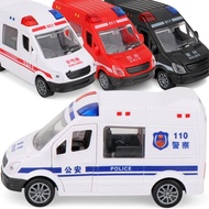Educational Toys For Kids Urgent Ambulance Police Car Fire Truck Can Open The Door Inertia Diecast M