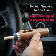 包平郵✨New Mini-Portable Ashtray Dust-Free Smoking No Ash Classic Design Cigarette Holder Real Dark Bro