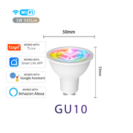 BOIO Tuya smart bulb E27/E14/GU10 9W 15W WIFI/ Bluetooth bulb RGBCCT RGB Bulb mobile phone control l