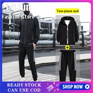 FAWORK Fesyen Jaket Lelaki Plus Saiz Musim Luruh dan Jaket Musim Sejuk Jaket Zip Kasual Kasual Mens