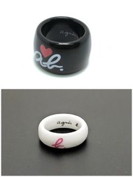 agnes b 陶瓷戒指一對