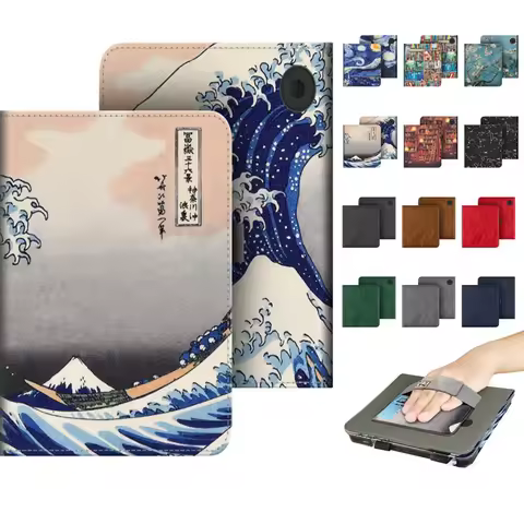 Protective Shell For Tolino Vision 6/5 Stand eReader Cover Auto Wake/Sleep Case For Kobo Libra Colou
