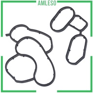 [Amleso] ABS Rubber Oil Filter Housing Seal Gasket Kit High Performance for BMW E46 E61 E81 E87 E90 