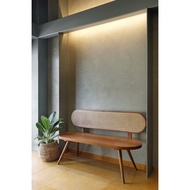 Rattan Bench Minimalist Bench Retro Living Room Cafe Chair