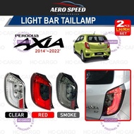 Axia 2014 - 2022 Tail Lamp Light Bar Clear Red Smoke 1Set Left & Right