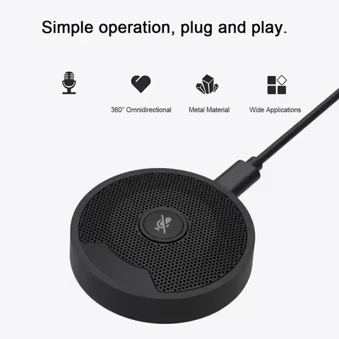 UM10 USB Conference Microphone 360° Omnidirectional Condenser PC Microphones for Video Conference Ga