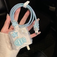 OPPO Charger Head Protector Blue Fish Decorate The Old Cable To Make It Look New. Data Protective Co