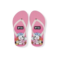 ❣️Promo Promo❣️ BT21 Cute Character Pattern Children's Flip Flops ❣️