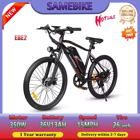 EBE2 E bike 350W Motor 36V13AH All-terrain Off-road Electric Bike 24*2.0 inch Tire Travel Commute Ci