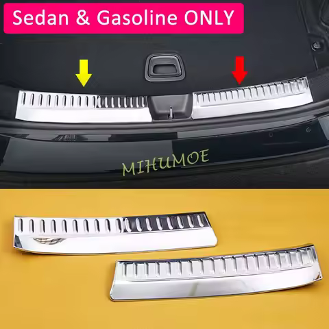 Stainless Steel Car Rear Bumper Trunk Door Sill Protection Guard Sticker For Mercedes-Benz E-Class E