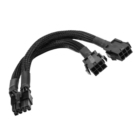 8Pin Male to Dual 6 Pin Female Cable Adapter 20cm CPU 8Pin To Graphics Video Card PCI-Express Power 
