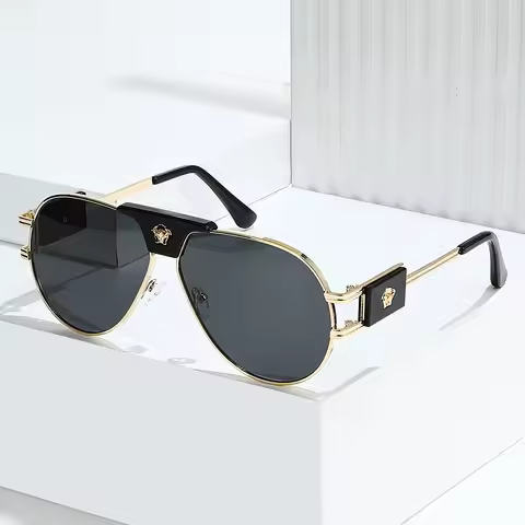 Classic Aviation Sunglasses Women Brand Designer Cattle Head Decoration Brand Designer Pilot Sun Gla