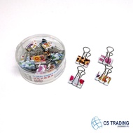 [1 Box] Floral Colour Binder Clip 19mm / 25mm / 32mm / 41mm / 51mm