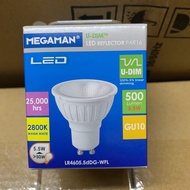 Megaman 曼佳美 5.5w GU10 2800k 黃光 可調光 220-240v LR4605.5dDG-WFL LED 燈杯 射燈膽