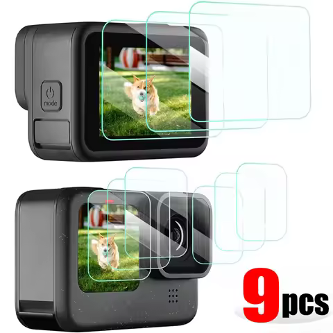 For Go Pro Hero 11 Hero10 Hero9 Black Screen Protector 9H Hardness Tempered Glass Film For GoPro Her