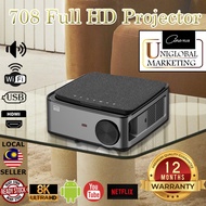 STOCK MALAYSIA C708 Portable 4K To 8K Support projector Full HD Projector Professional Home Projecto