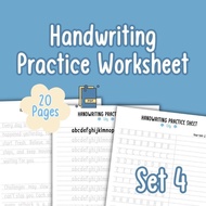 104 Printable Handwriting Practice for Students | Daily English Worksheets