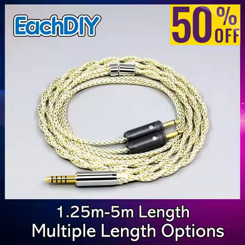 TypeS Litz 23AWG Shielding Silver OCC Earphone Cable For Focal Clear Elear Elex Elegia Stellia Celes