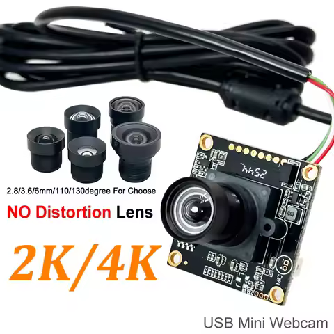 120 Degree 2.8mm HD NO Distortion Lens 2.0/2.5/3.6/6mm 4MP F5253 CMOS USB Camera Module 8MP 4KUVC Fr