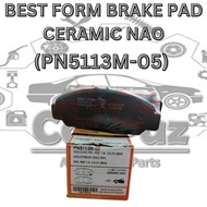 BEST FORM BRAKE PAD CERAMIC NAO (PN5113M-05)/HONDA CIVIC FD/ FB, ACCORD SNA TAO, STREAM RN3/5 FRONT 