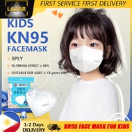 KN95 Mask Original 50pcs Korea Kids WHITE Face Mask Nano Fiber kn95 for Kids Face Mask kn95 Washable with Design 4 Ply Pm2.5 Reusable Child Protective Mask 3D Anti Viral Mask Ready Stock