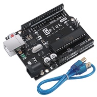 Gelek UNO R3 Microcontroller Board Compatible with Arduino Uno R3, ATmega328P and ATmega16U2 with US