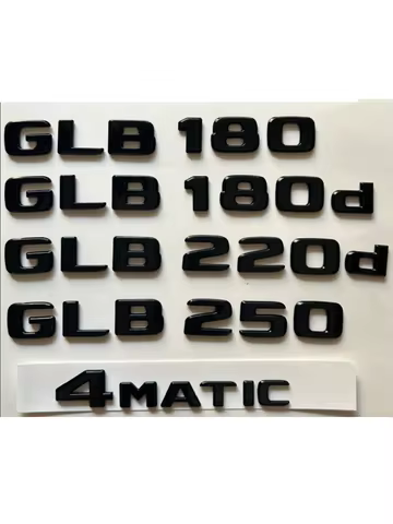 Gloss Black Letters Number FWD X247 GLB35 GLB180 GLB200 GLB220 GLB250 GLB180d GLB200d GLB220d GLB250