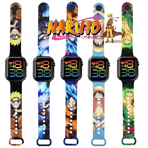 Naruto Kakashi Kids Smart Watch Ultra Light LED Digital Watch Waterproof Smart Touch Screen for Chil