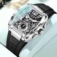 LIGE Sports Man's Watches Luxury Date Fashion Multifunctional Quartz Wristwatch Men