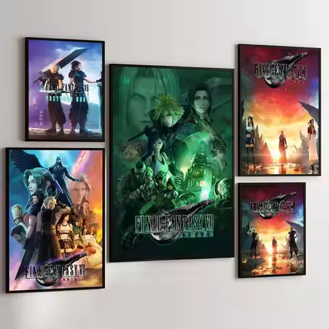 Game F-Final Fantasy 7 Good Quality Prints And Posters Waterproof Paper Sticker Coffee House Bar Pos