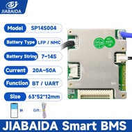 JBD Smart BMS Built in BT NTC 7S 8S 10S 12S 13S 14S 24V 36V LiFePo4 Li-ion 20A 30A 50A JIABAIDA BMS