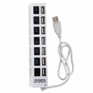 7 Port Usb Hub With On Off F195 White