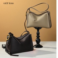 TOGO First Layer Cowhide Bag New Style Lazy Style Messenger Bag Genuine Leather Pillow Bag Women