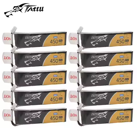 Upgrade TATTU 95C 1S 450mAh 3.8V Lipo Battery With PH2.0 Plug For RC Helicopter Quadcopter FPV Racin