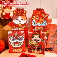 CHIHIRO11Z9D Mini Calendar, To Do List Red Desk Calendar, Simple Cartoon Daily Planner Office School