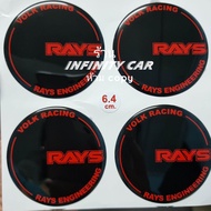 สติกเกอร์ติดดุมล้อ Rays สติกเกอร์เรซิ่น เส้นผ่าศูนย์กลาง 64มม.