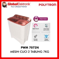 POLYTRON MESIN CUCI 2 TABUNG PWM-7072N / PWM 7072 N / PWM7072 7KG