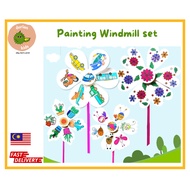 DIY Painting set/ Windmill coloring/ craft for kids/ Kindergarten craft