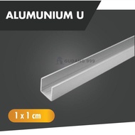 TERLARIS ALUMUNIUM U / LIS U 1X1 / LIS U ALUMUNIUM / TALI AIR GRC / WOODPLANK | COD