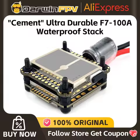 DarwinFPV "Cement" Ultra Durable F7-100A Waterproof Stack ICM42688 MPU6000 Flight Controller 100A ES