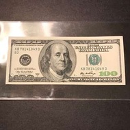全新罕有直版美金$100舊版紙鈔