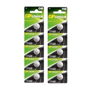 GP Lithium CR1620 Button Battery Batteries Watch Watches Battery - 10 pieces Button CR1620, DL1620, 