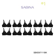 (แพ็ค 10 ชิ้น) Sabina เสื้อชั้นใน Wireless Bra (ไม่มีโครง) รุ่น Perfect Bra รหัส SBXD97111 สีดำ
