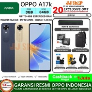 Oppo A17 4/64 Gb Ram 4Gb + 4Gb Extended Rom 64Gb Resmi Not A16K A16E