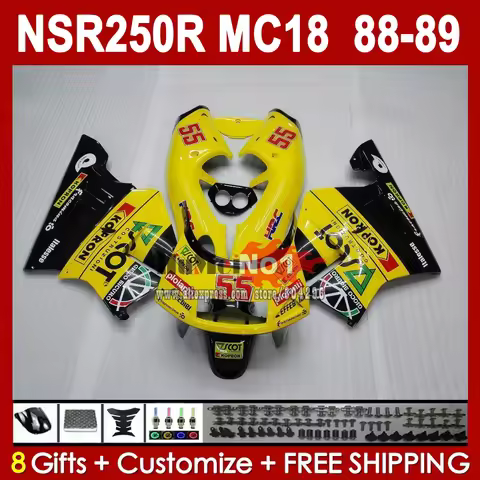 Fairings For HONDA NSR 250R NSR250R NS250 NSR 250 R MC16 MC18 Light yellow 49JK.11 PGM2 NSR250RR NSR
