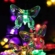 [20 LED] 3M Crystal Butterfly LED Solar Fairy String Lights Christmas Waterproof