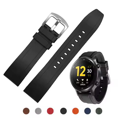 Sport Silicone Watchband 20mm 22mm For Realme Watch 3 2/Watch S Pro Silicone Strap Realme watch Band
