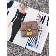 Dior dior D Home Standard Rattan Plaid Ladies Wallet Wallet Card Holder Star Same Style Bag