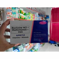 Appetiz Buclizine HCI + Multivitamin + Iron 100 Capsule