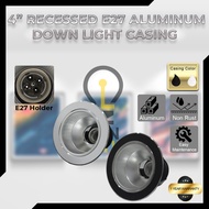 4-inch E27 LED Down Light/Ceiling Light [Recessed Type] Round Casing For Plaster Ceiling c/w Reflect